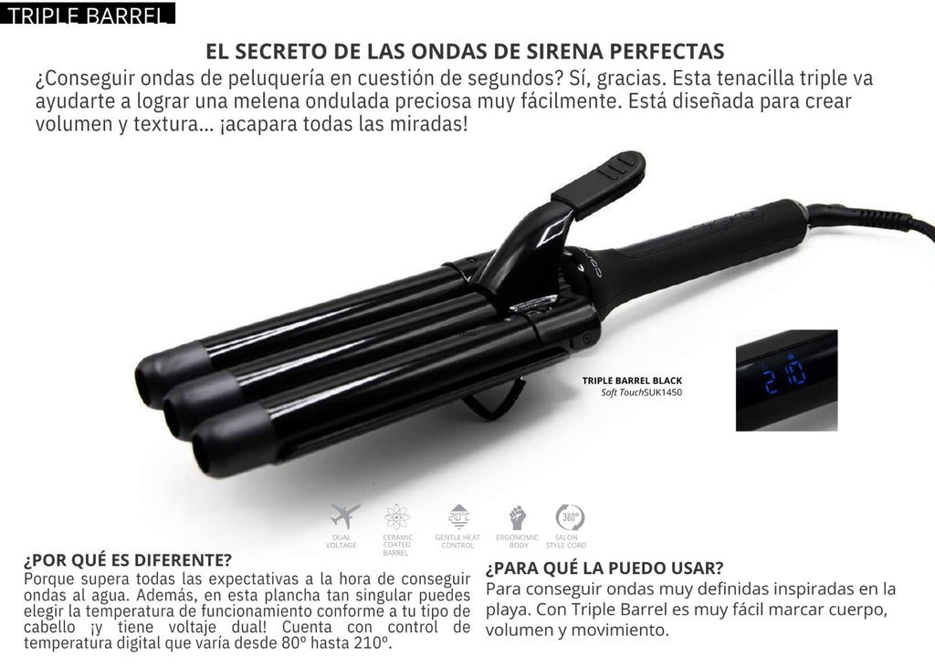Rizador Triple Barrel Corioliss