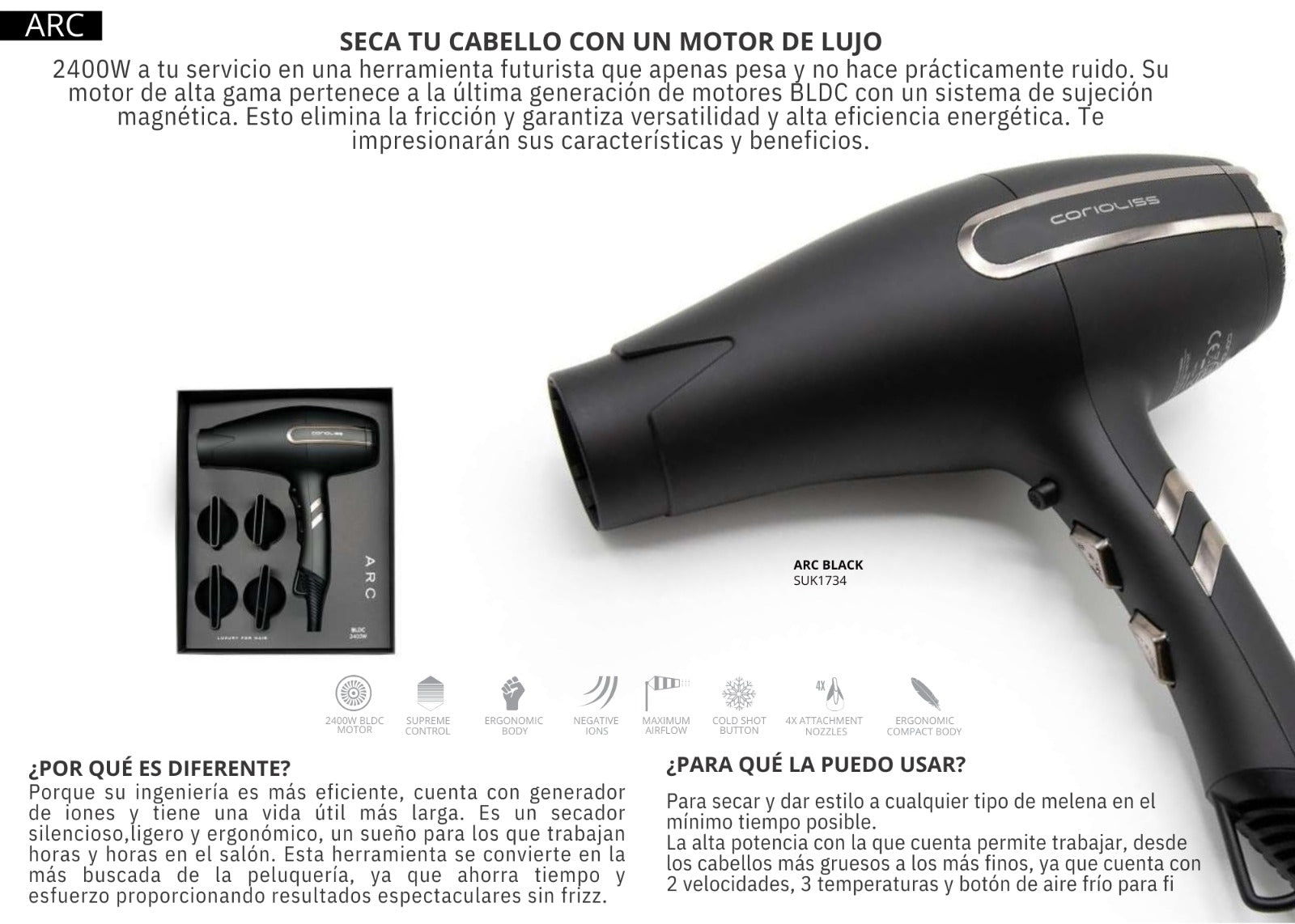 Secador Arc Corioliss