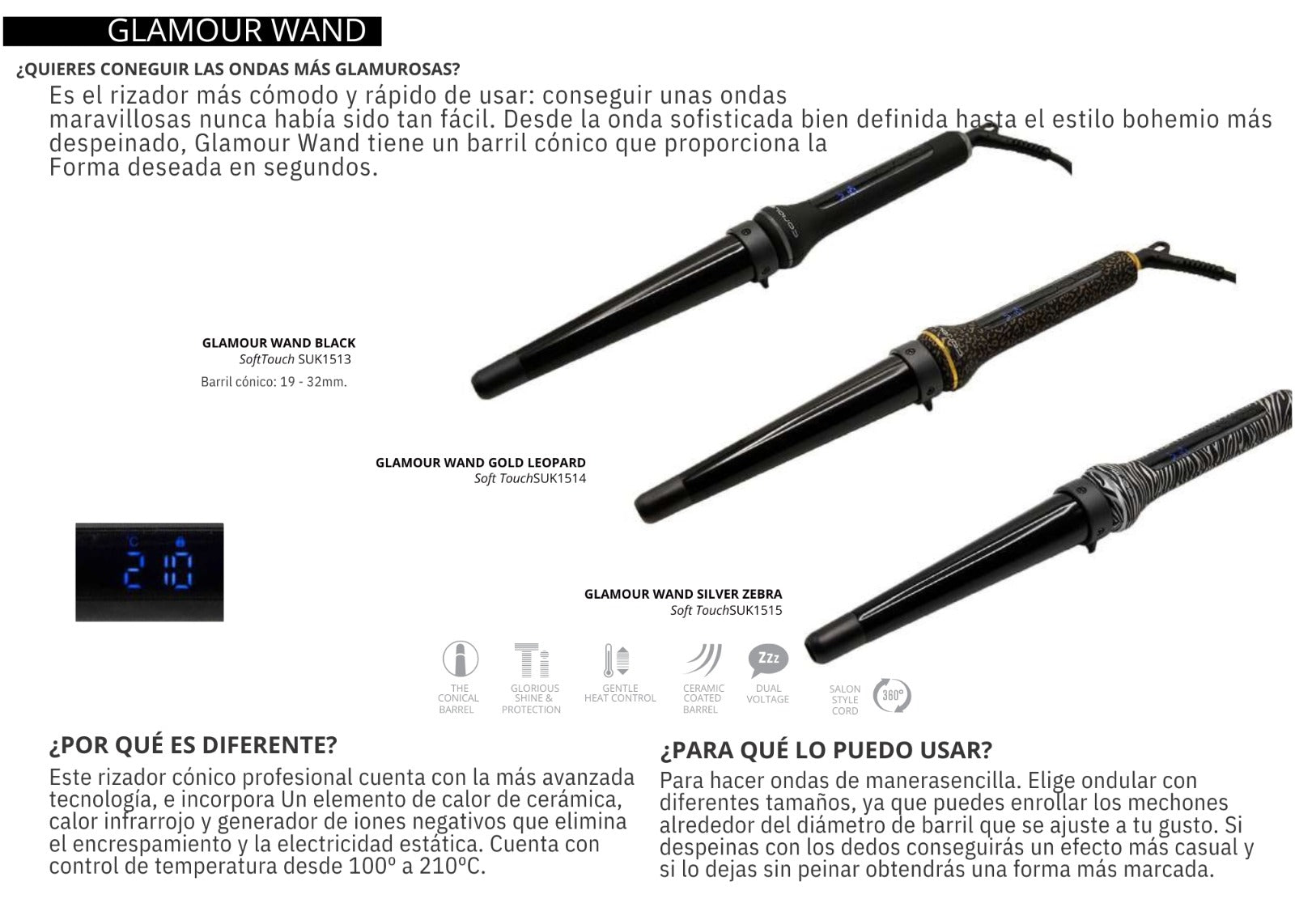 Rizador Glamour Wand Corioliss